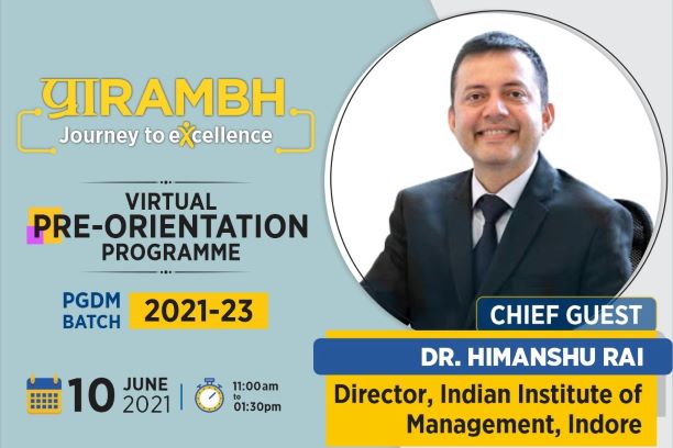 Pre-Orientation Programme Inaugural Session with Dr Himanshu Rai