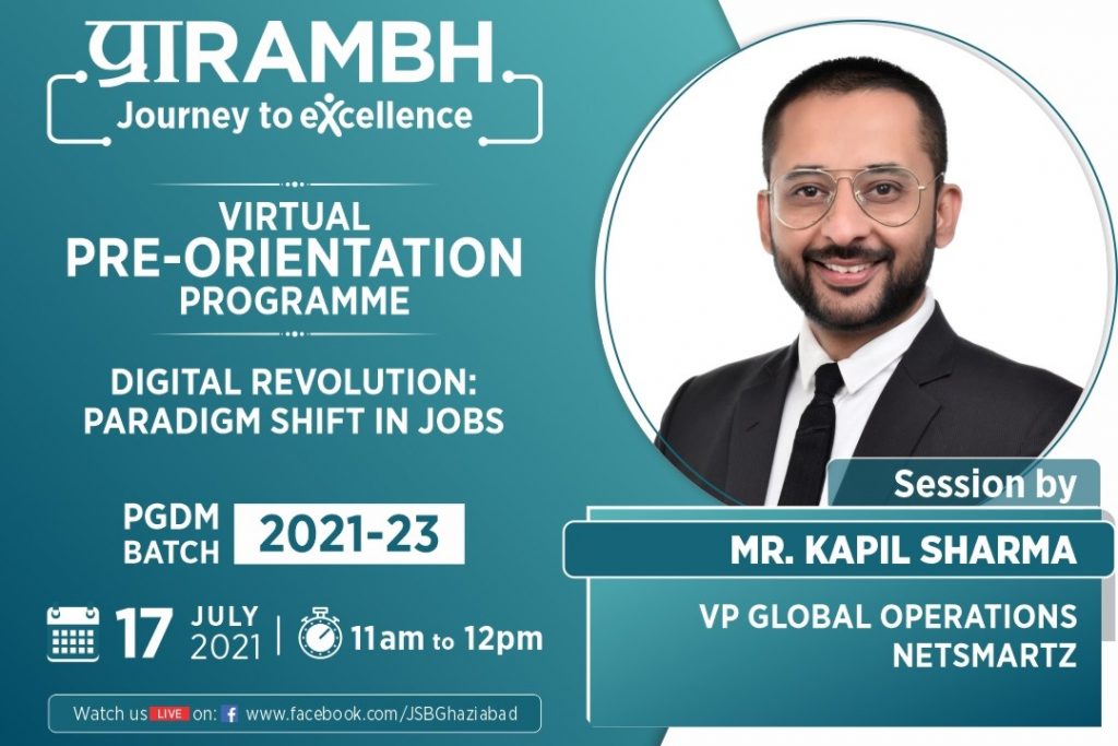 Digital Revolution Paradigm Shift in Jobs by Mr. Kapil Sharma