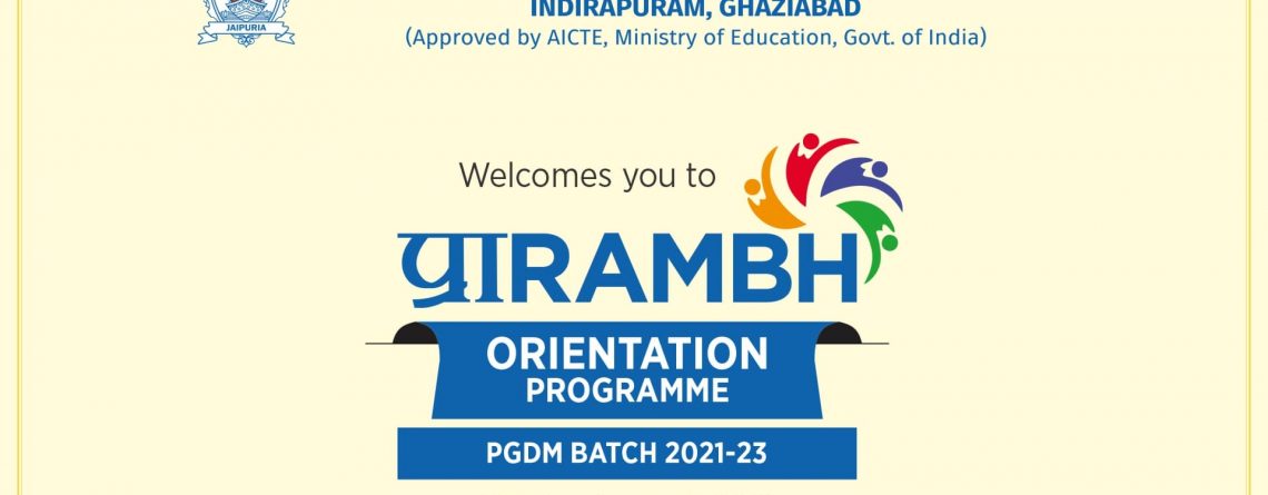 Jaipuria School of Business Orientation Programme - Welcome