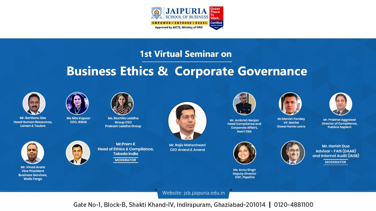 Business Ethics & Corporate Governance hosted at JSB